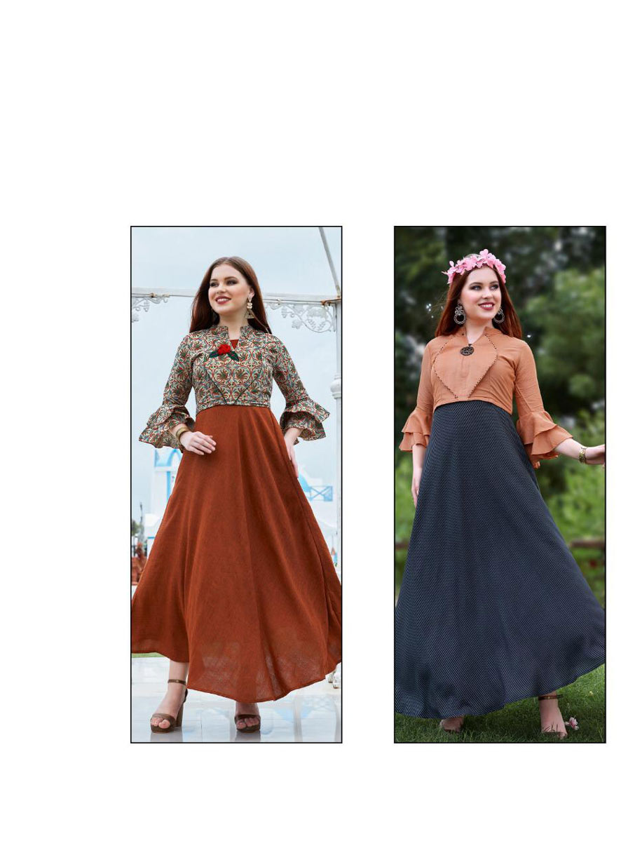 Crown Vol-2 Muslin Silk Round Kurtis Collection Crown Vol-2 Muslin Silk Round Kurtis Collection